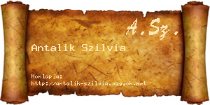 Antalik Szilvia névjegykártya
